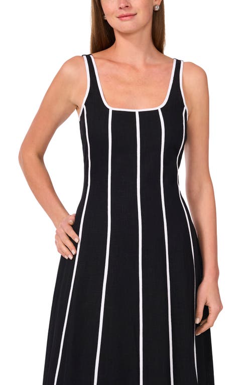Halogenr Halogen(r) Stripe Maxi Dress In Rich Black