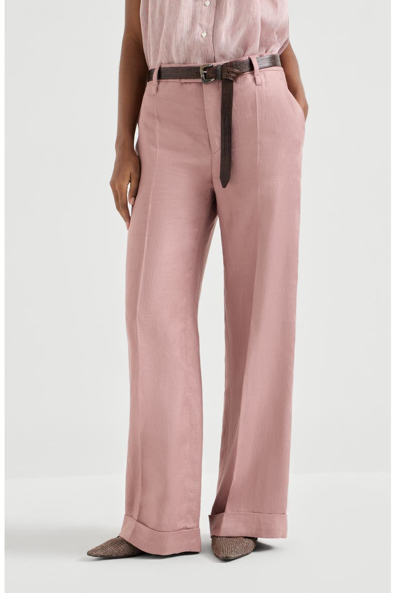 Loose Flared Trousers, Main, color, Pink