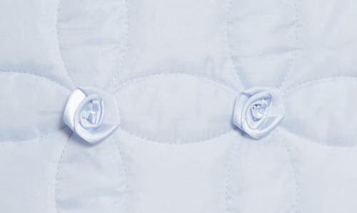 Tanner Fletcher Gender Inclusive Matilda Quilted Rosette Ruffle Miniskirt In Blue