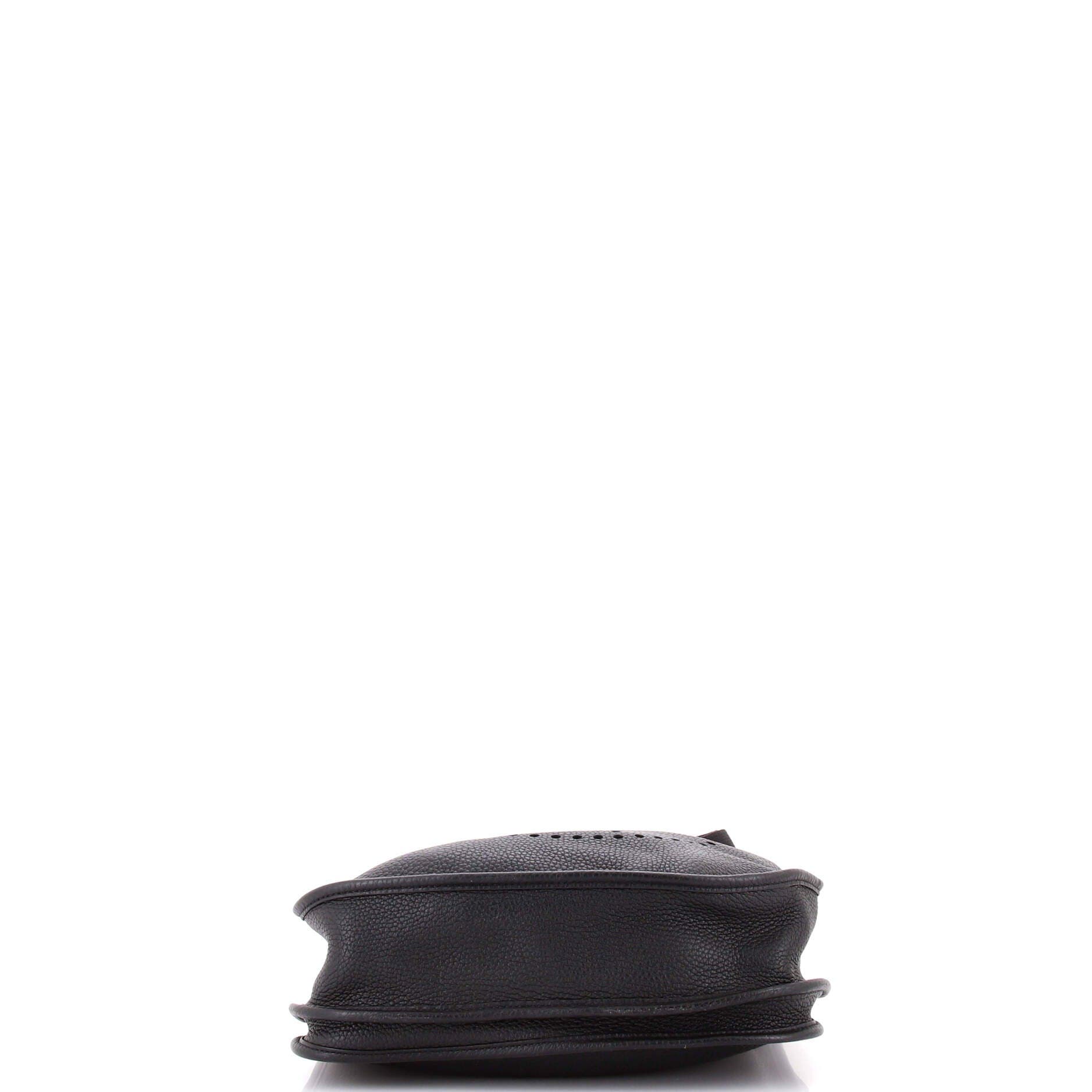 Pre-Owned Hermes Evelyne Bag Gen III Clemence PM, Alternate, color, Noir