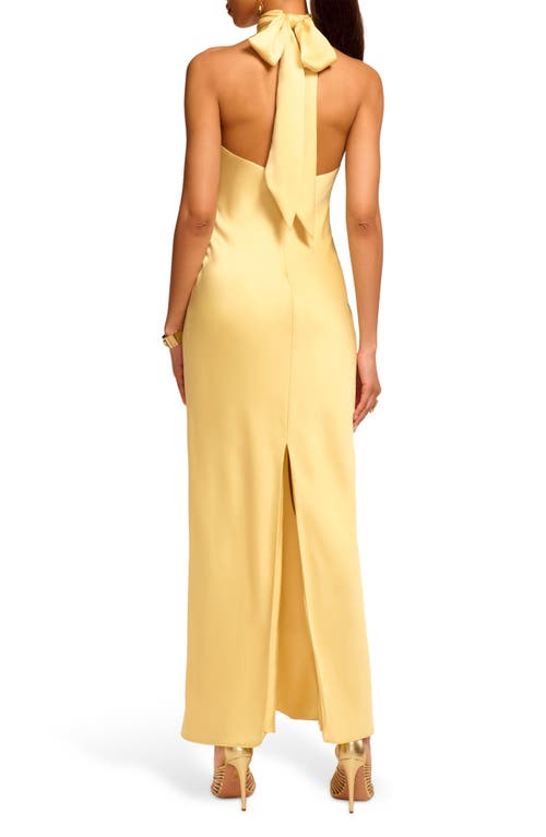 Shop Ramy Brook Tatiana Halter Neck Satin Gown