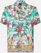 Hotel Franks By Camilla Short Sleeve Camp Collared Shirt Gardens Of Queluz