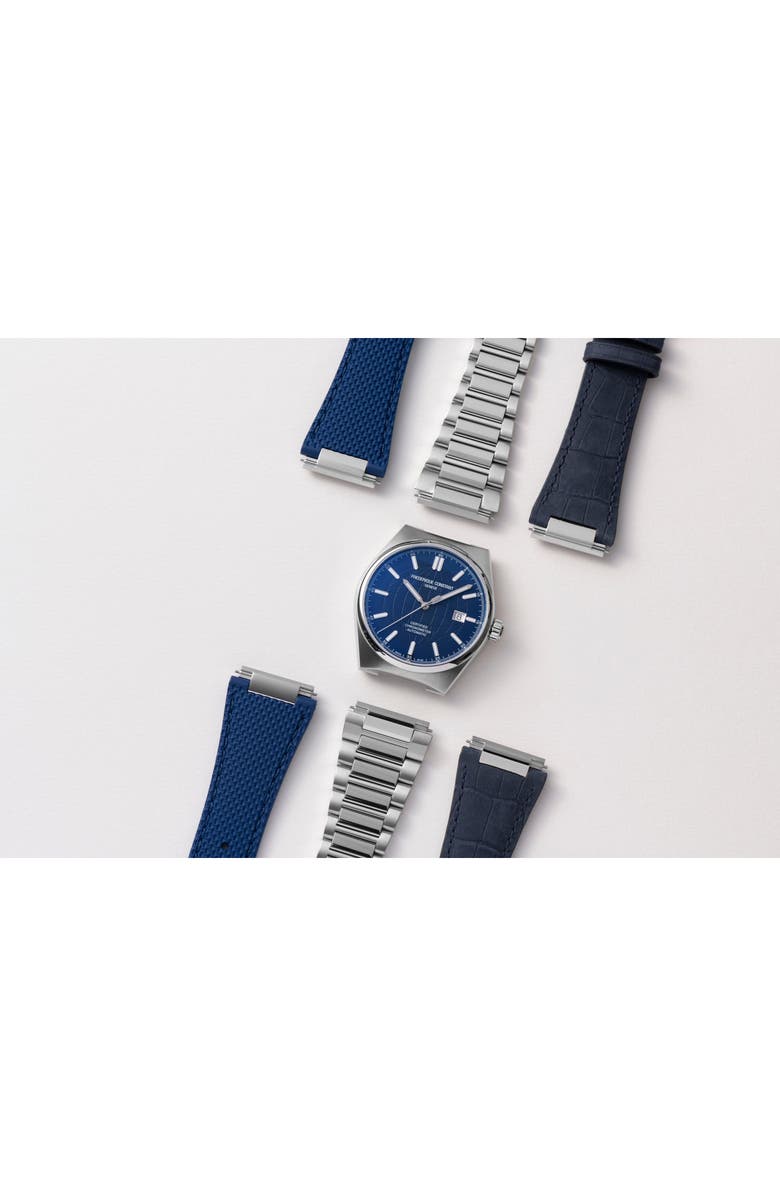 FREDERIQUE CONSTANT Highlife Automatic COSC Interchangeable Strap Watch, 41mm, Alternate, color, Silver-Tone