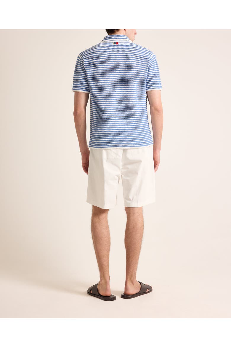 Batten Stripe Classic Fit Stripe Crotchet Polo, Alternate, color, BLUEBERRY/WHITE STRIPE