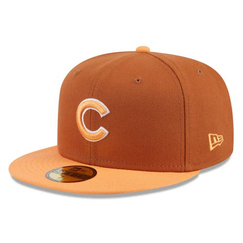 Men's New Era Brown/Orange Chicago Cubs Spring Color Basic Two-Tone 59FIFTY Fitted Hat