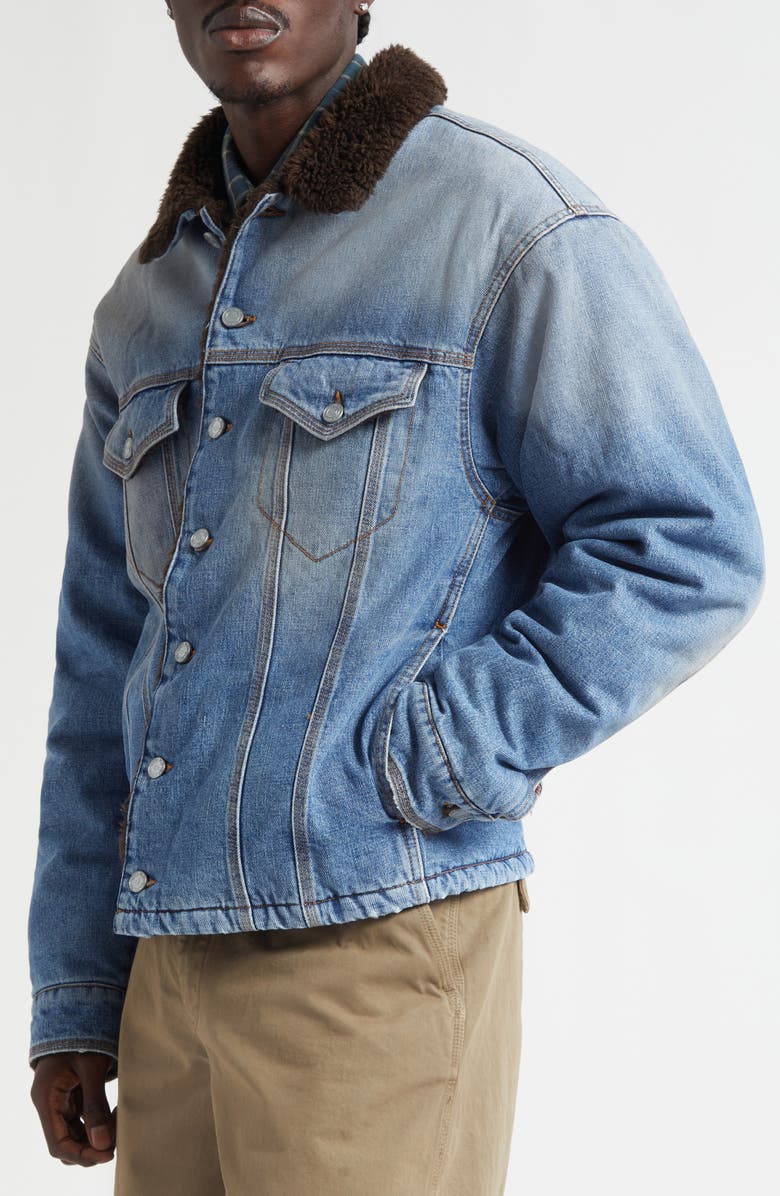 ERL Gender Inclusive Breakwater Wash Denim Jacket, Alternate, color, Blue