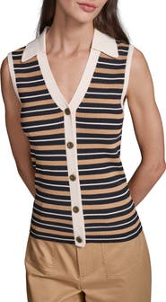 KARL LAGERFELD PARIS Stripe Rib Vest