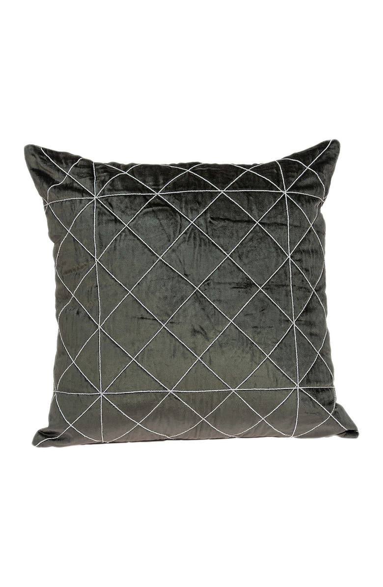 PARKLAND COLLECTION Tada Transitional Pillow - 20" x 20" - Grey, Main, color, Grey