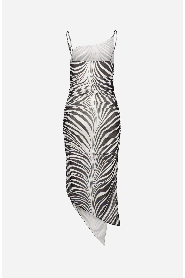Zebra Mesh Dress, Alternate, color, Zebra