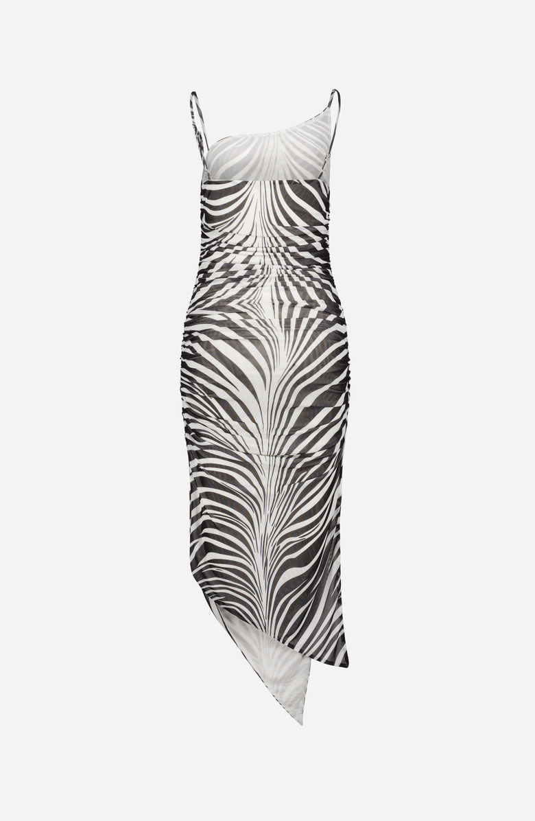 SAEMDI Zebra Mesh Dress, Alternate, color, Zebra