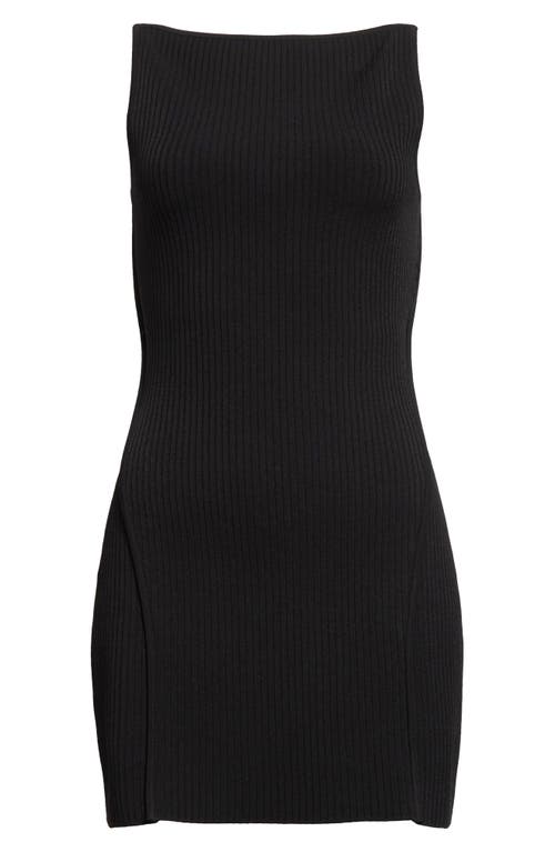 Sportmax Klepsydra Capsule Rib Minidress In Black