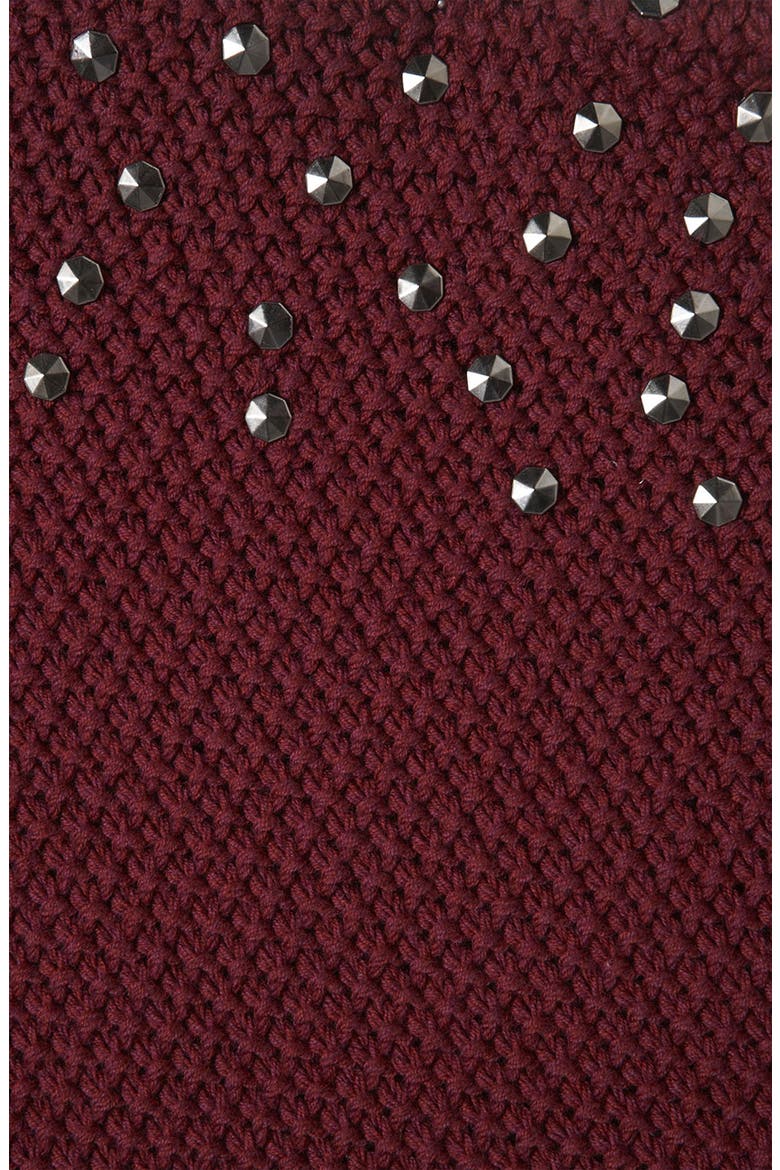 'Grunge' Studded Maternity Sweater, Alternate, color, BURGUNDY