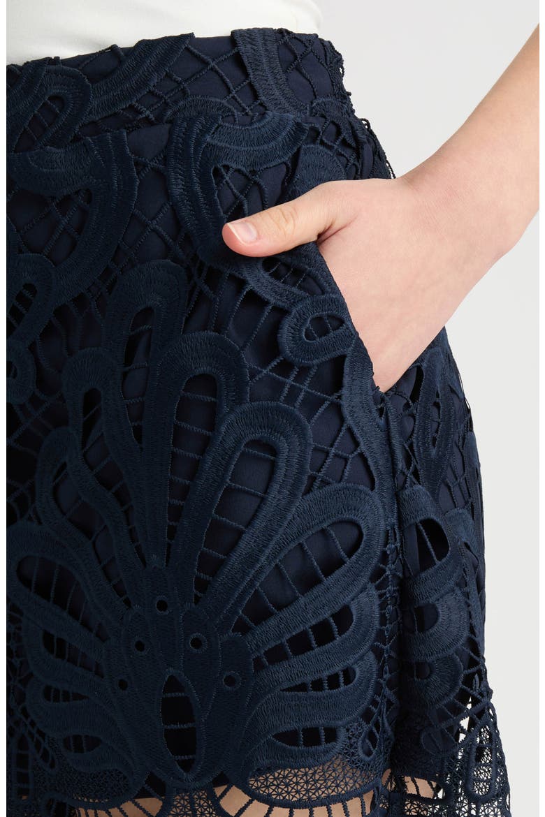 Lace Shorts, Alternate, color, NAVY