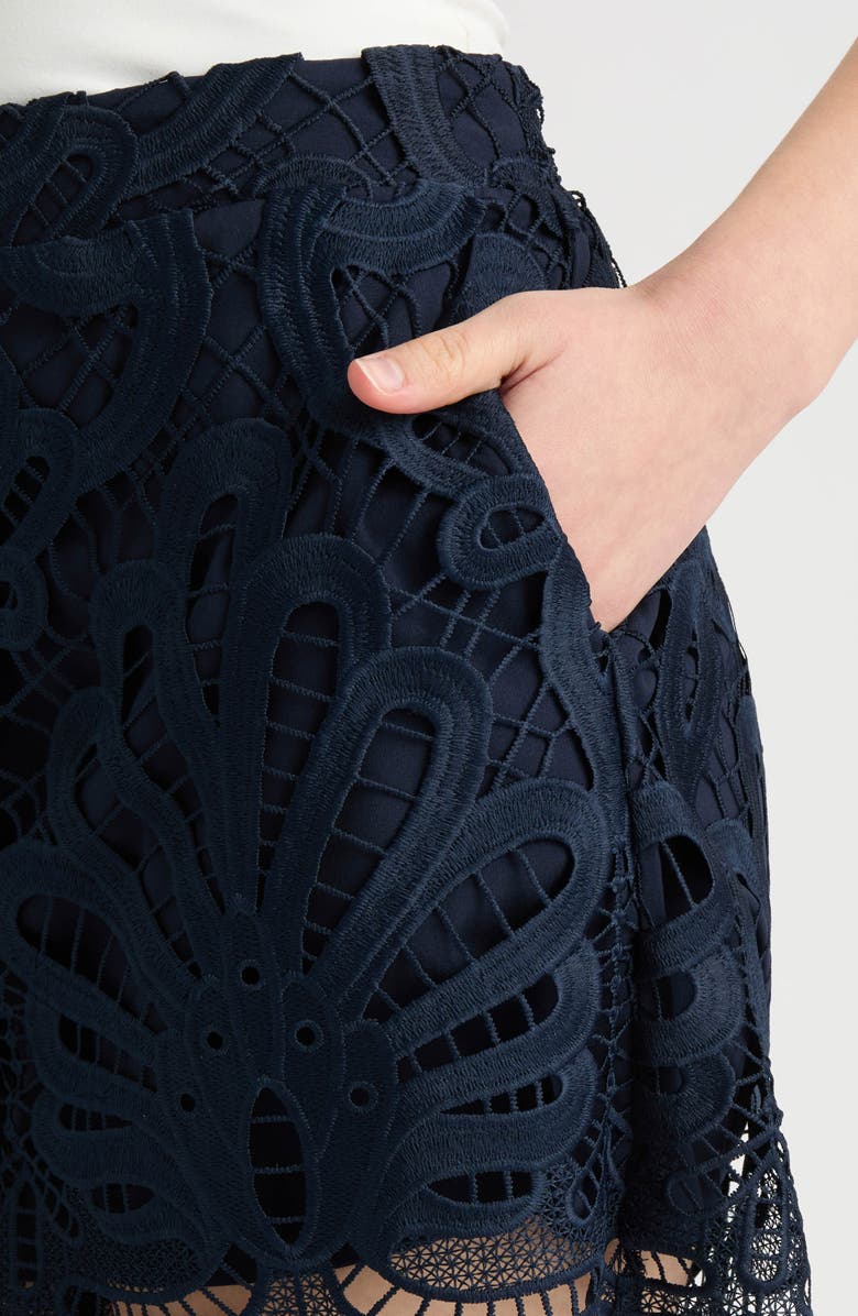 NVLT Lace Shorts, Alternate, color, Navy