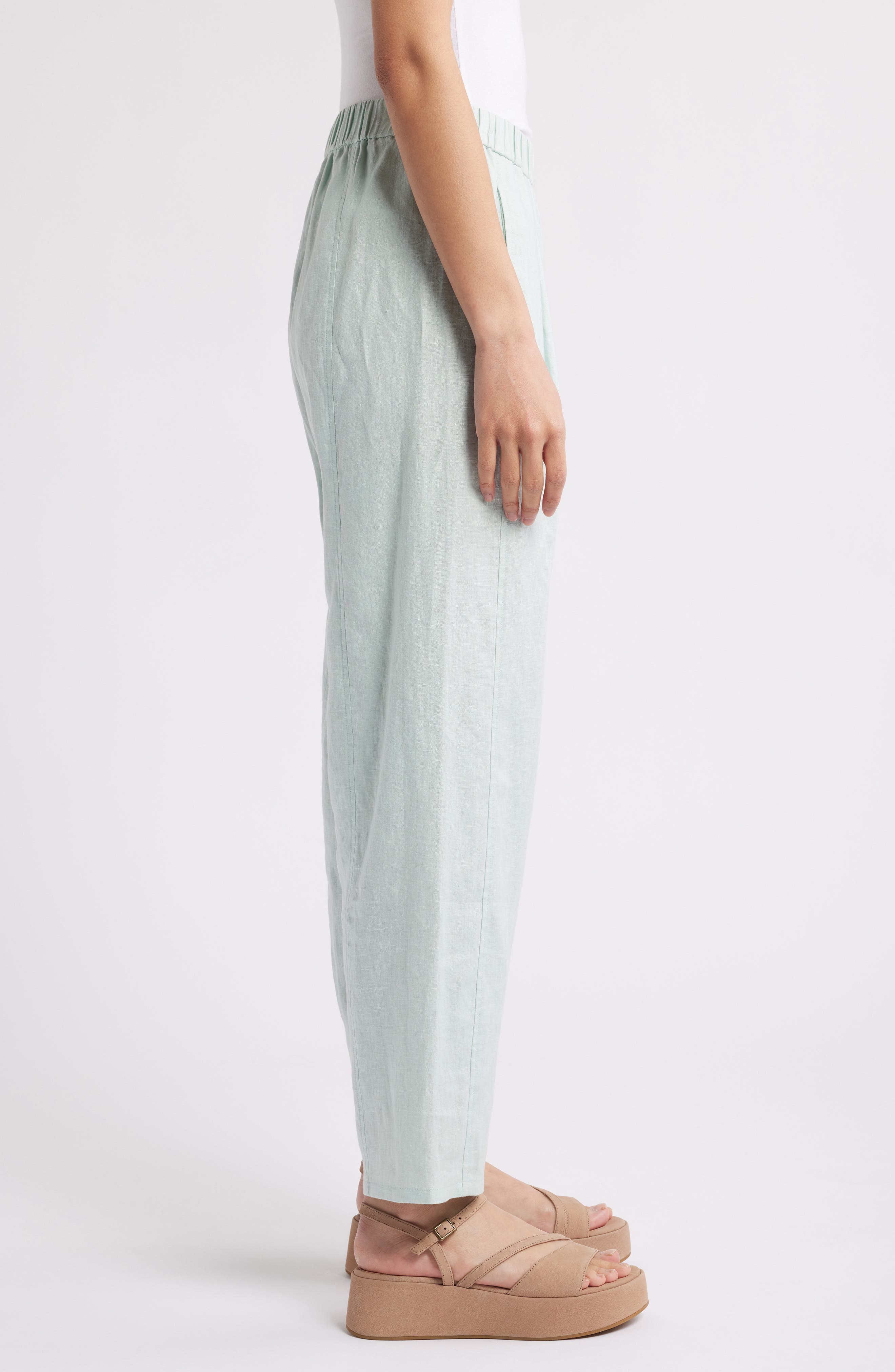 Женские Eileen Fisher Pleated Organic Linen Lantern Pants — фото 3