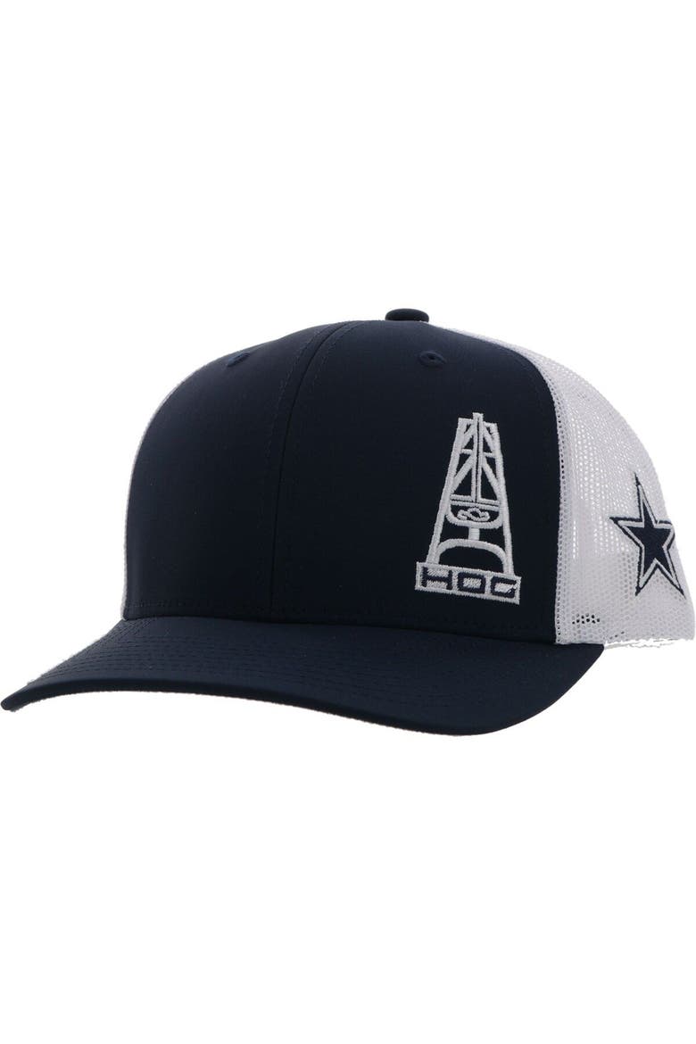 Men's HOOey Navy Dallas Cowboys HOG Trucker Snapback Hat, Main, color, Navy