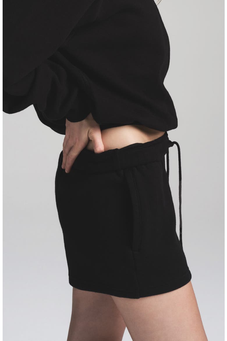 Classic Cotton Fleece Blend Shorts, Alternate, color, ONYX