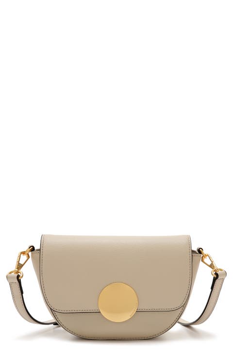 Lottie Leather Saddle Crossbody Bag