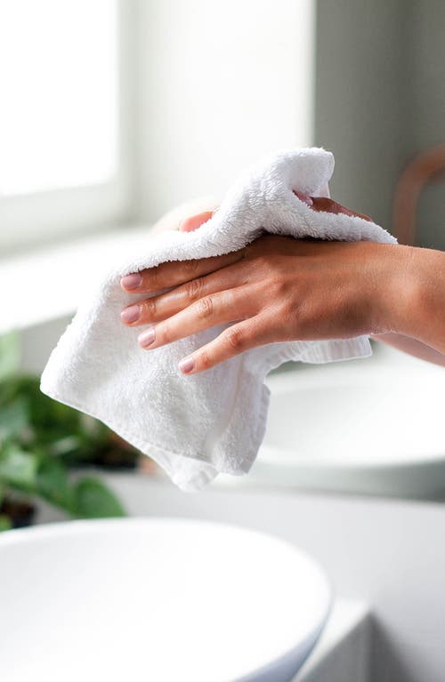 Luxury Home Organic Cotton Bath Towels Set In White