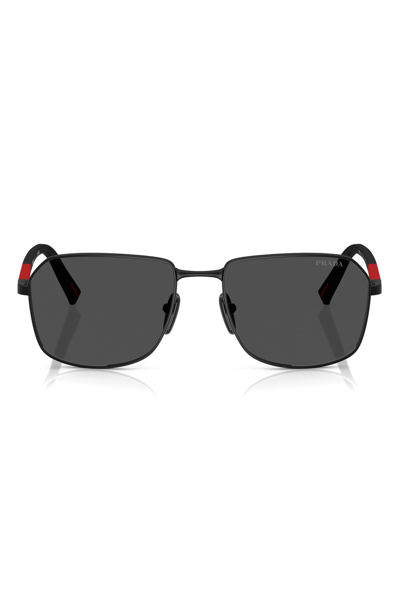 Prada Linea Rossa 57mm Rectangular Sunglasses | Nordstrom