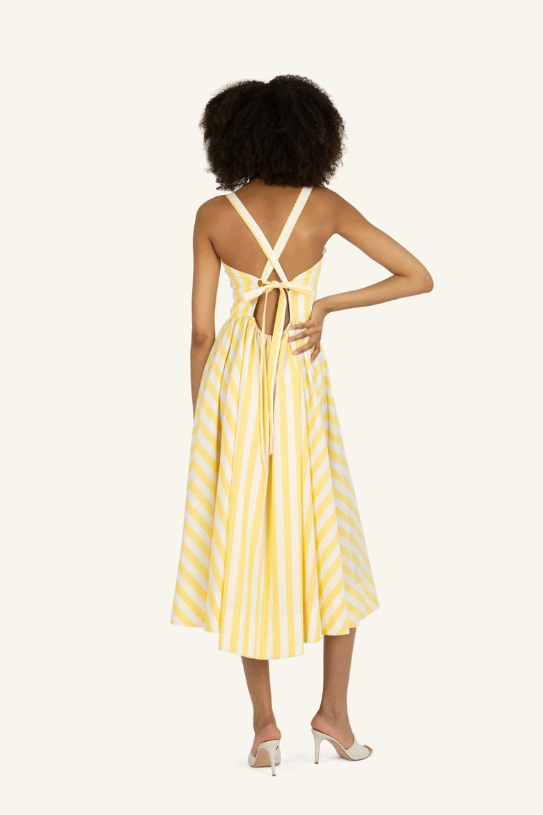 Daisey Dress, Alternate, color, Buttercup and White Stripe