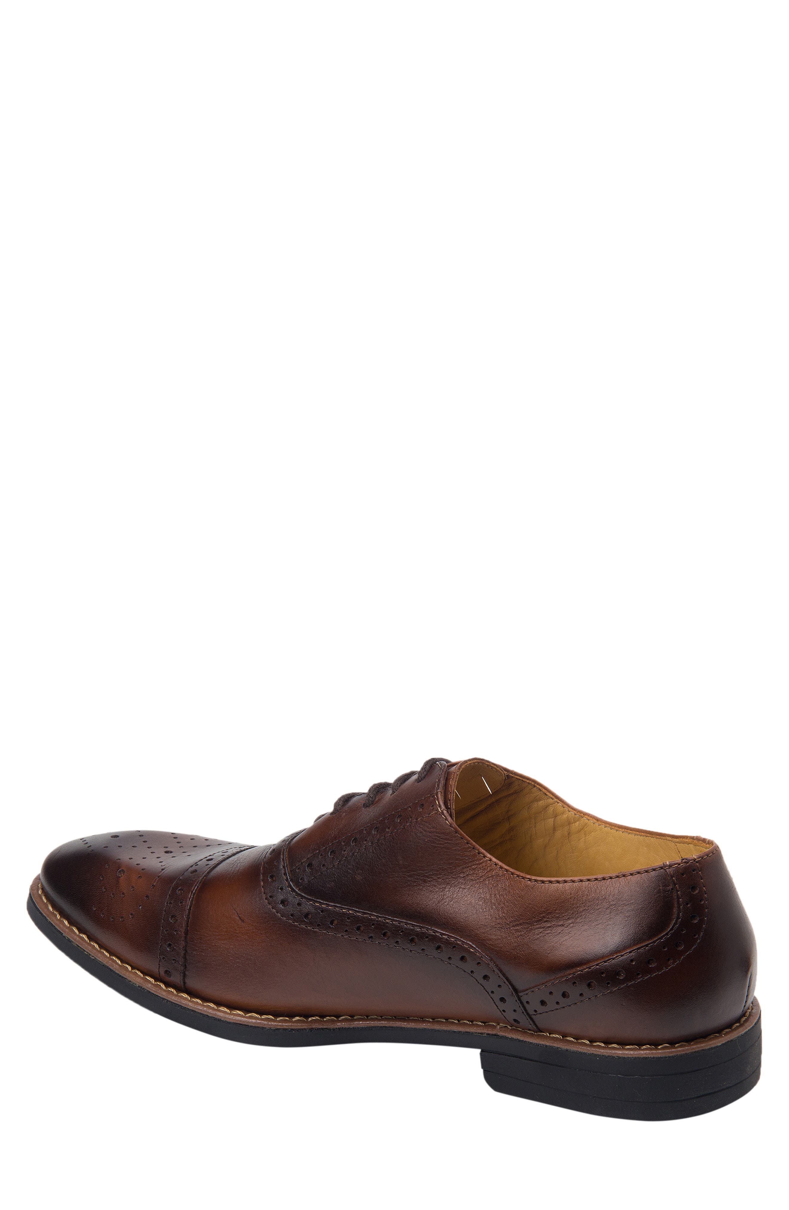 Murali Cap Toe Oxford, Alternate, color, BROWN LEATHER