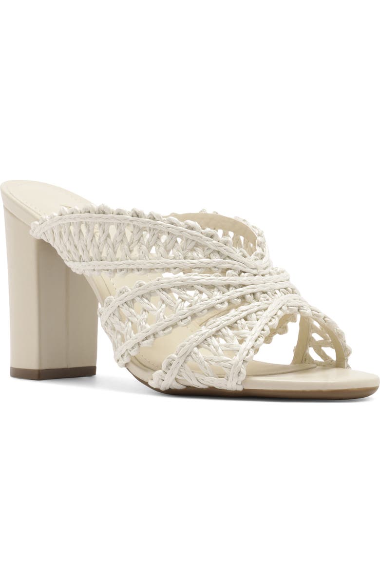 Arezzo Ciara Block Heel Sandal, Main, color, Off White