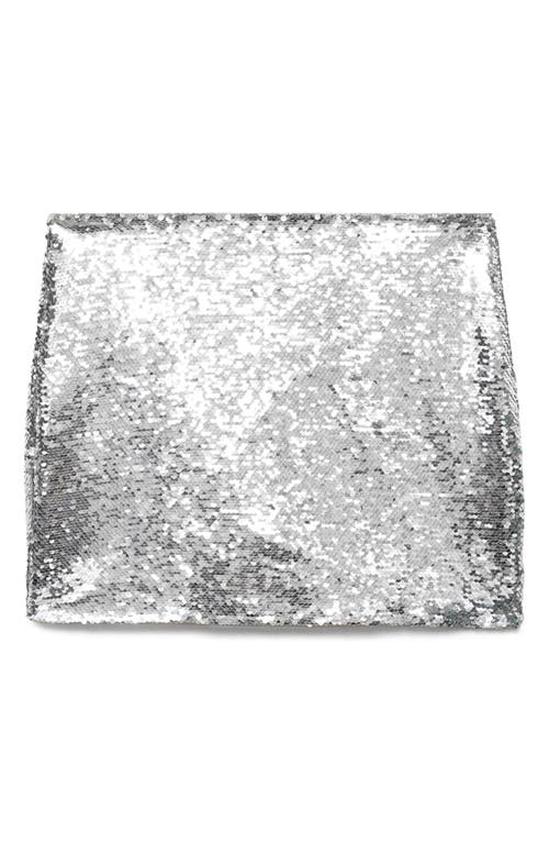 MANGO MANGO XPLUTON SEQUIN MINISKIRT 