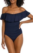 La Blanca Off the Shoulder One-Piece Swimsuit