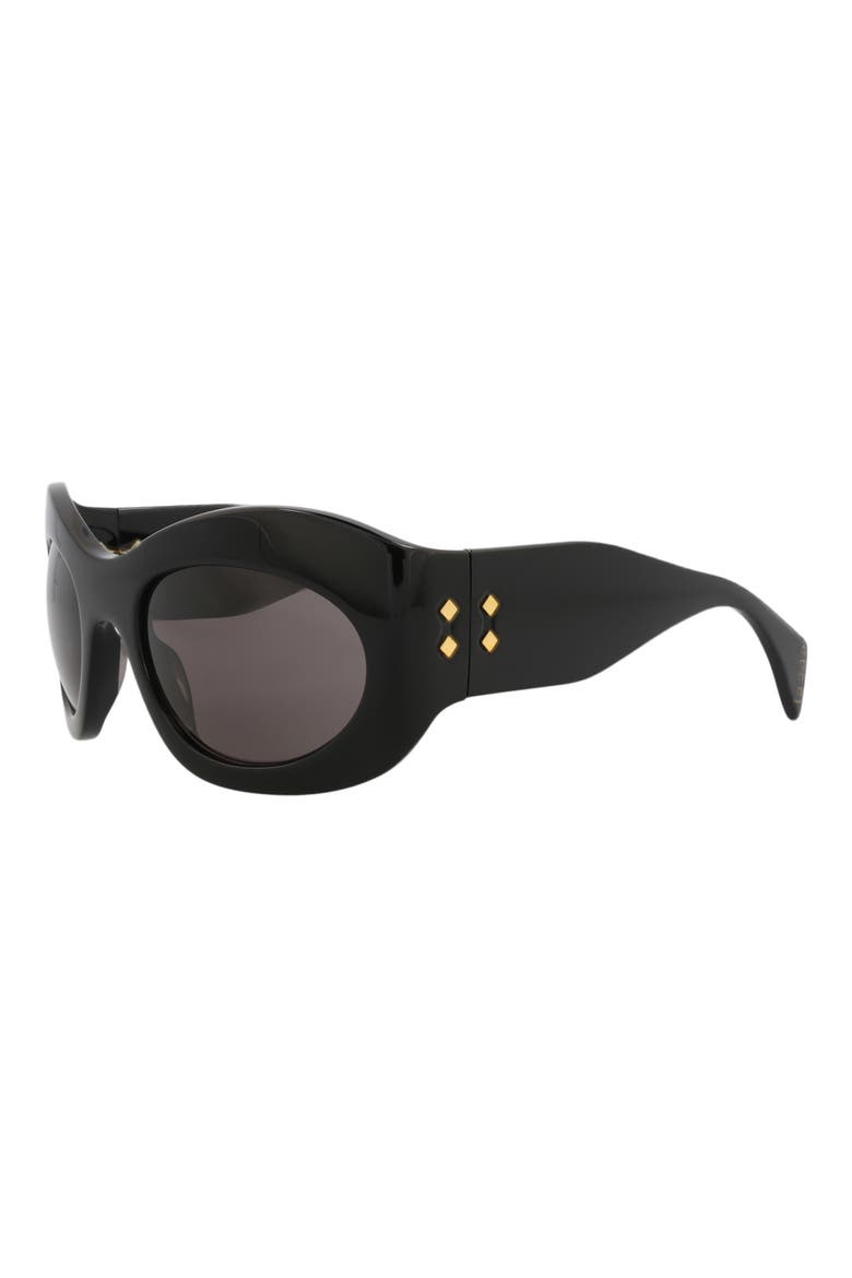 55mm Wrap Sunglasses, Alternate, color, BLACK BLACK GREY