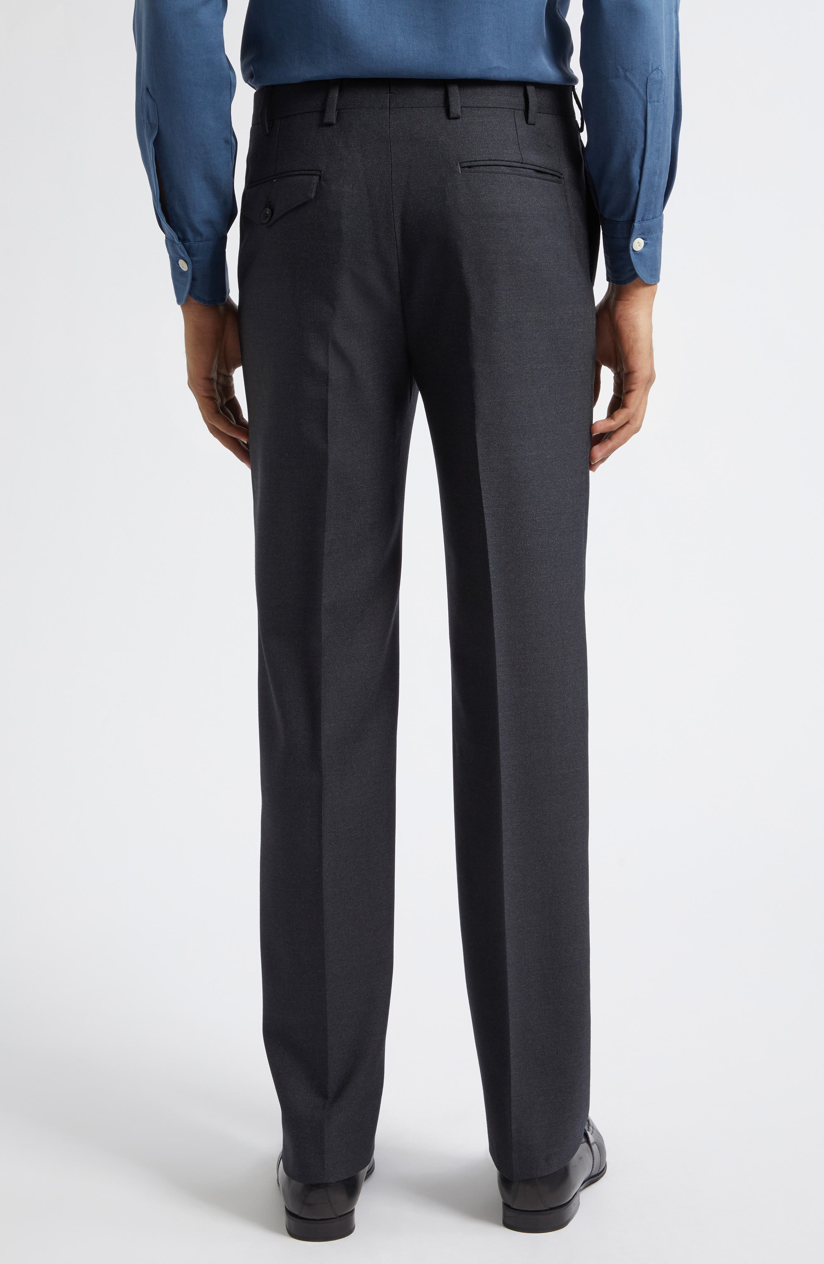 Waverly High Twist Virgin Wool Trousers - image 2