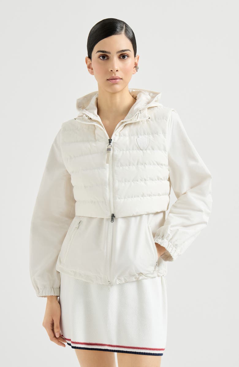 Brunello Cucinelli Taffeta down jacket, Alternate, color, Cherry