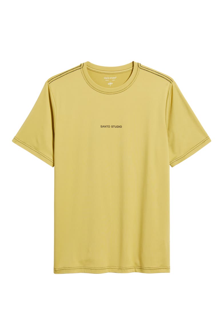 Tempo Wordmark Tech Graphic T-Shirt, Alternate, color, GOLD