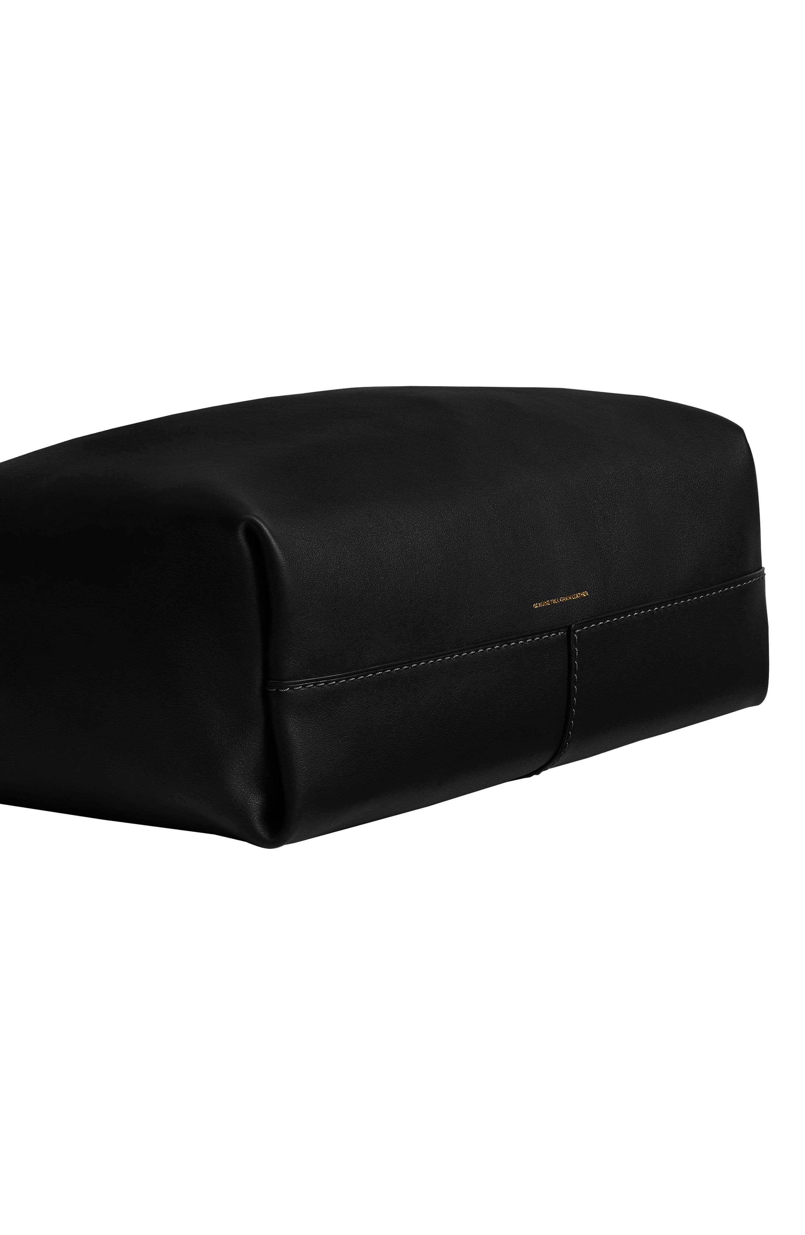 Pillow Brooklyn 34 Leather Shoulder Bag, Alternate, color, BLACK
