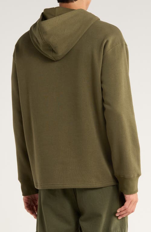 Cat Wwr Crop Logo Graphic Hoodie In Green