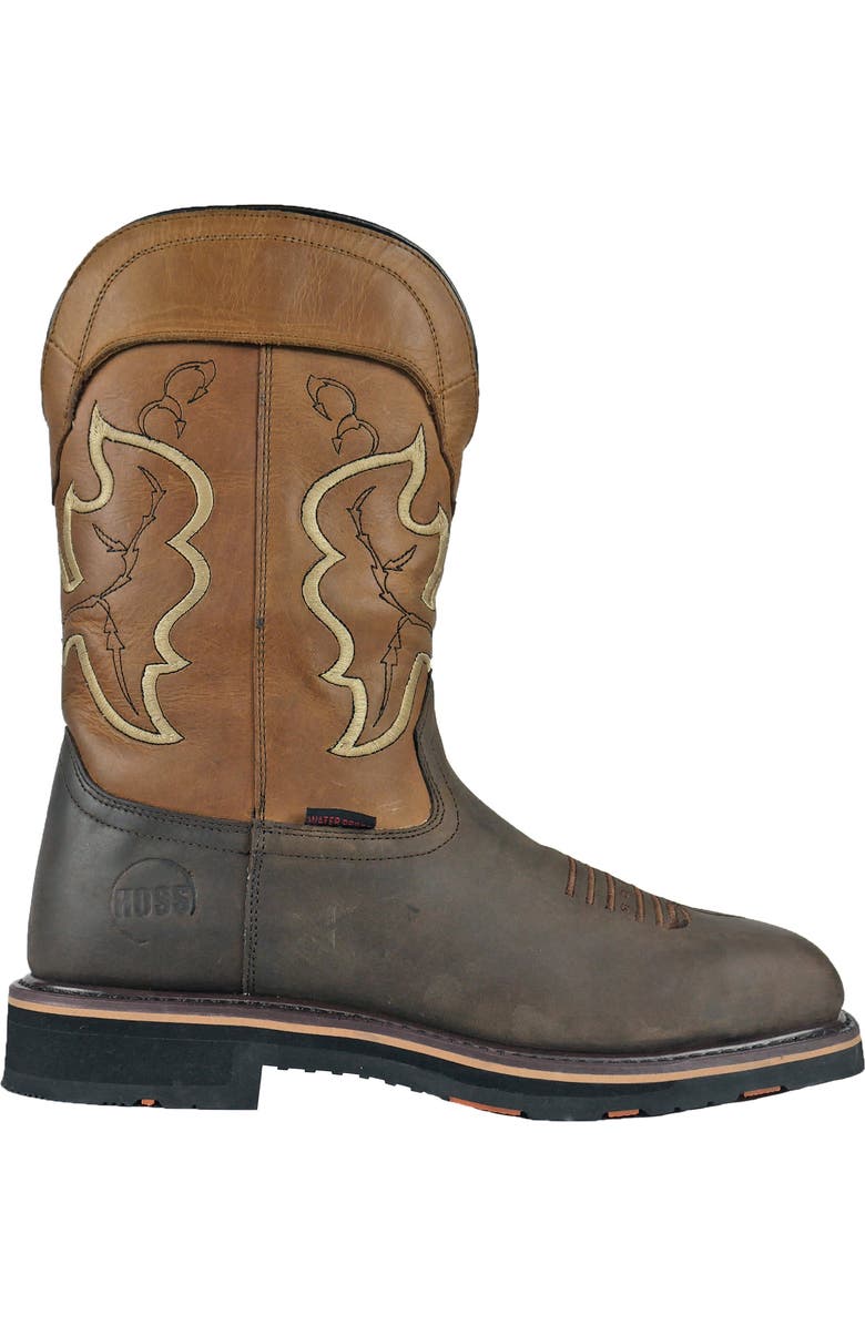 Hoss Boot Company HOSS Showdown 11 Inch Western Composite Toe Work Boot, Alternate, color, Brown