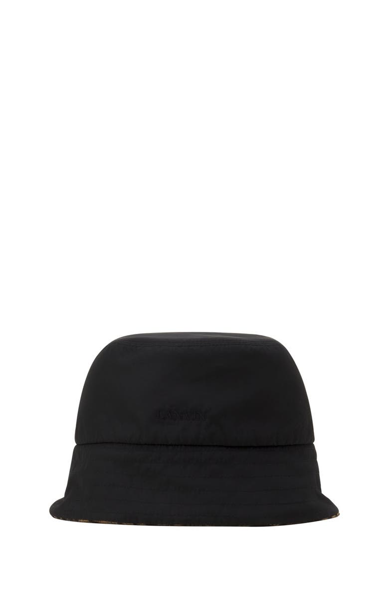 Lanvin Leopard Print Reversible Bucket Hat, Alternate, color, Leopard