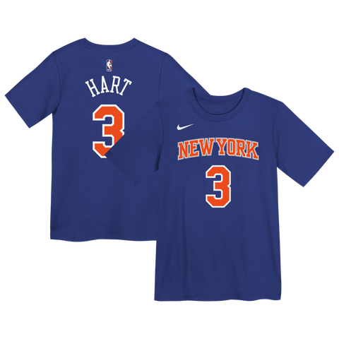 Preschool Nike Josh Hart Blue New York Knicks Icon Name & Number T-Shirt