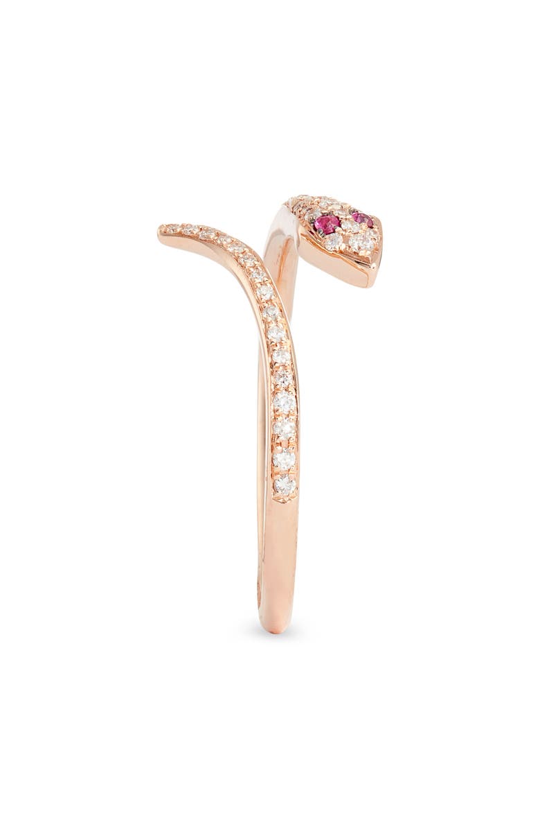 EF Collection Diamond & Ruby Snake Ring, Alternate, color,