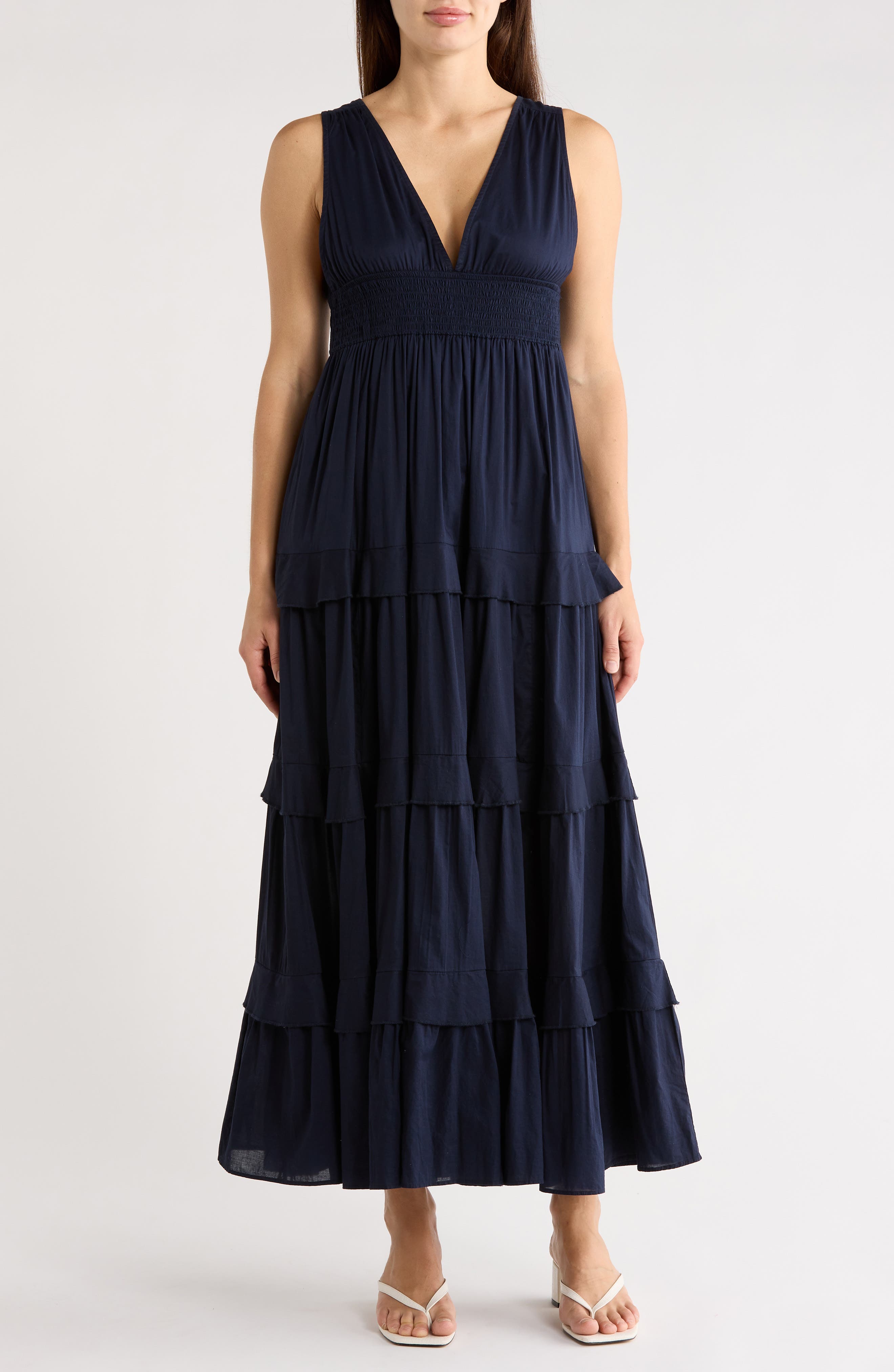 Chelsea28 Sleeveless Tiered Cotton Maxi Dress