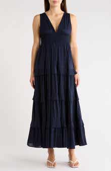 Chelsea28 Sleeveless Tiered Cotton Maxi Dress