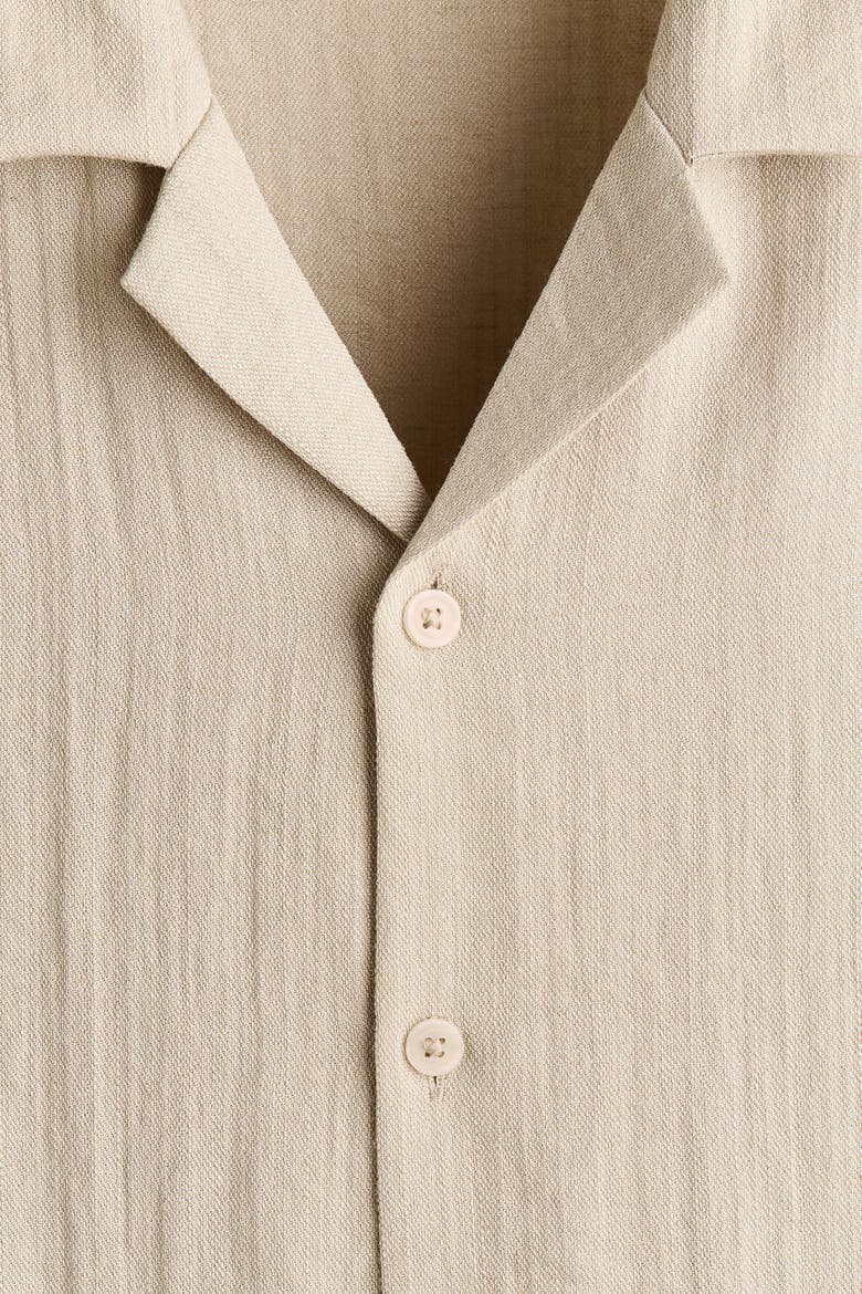 Relaxed Fit Resort Shirt, Alternate, color, Beige