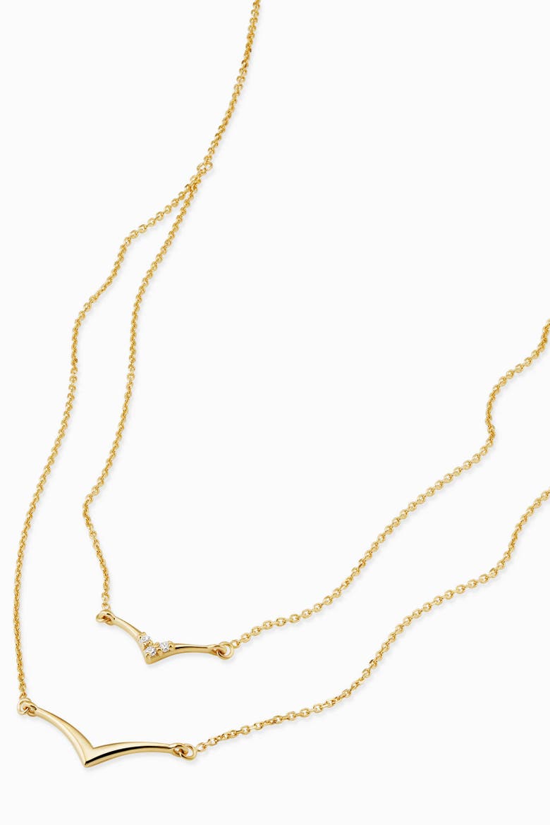 14K Yellow Gold Fly High Layered Pendant Necklace, Alternate, color, Yellow Gold