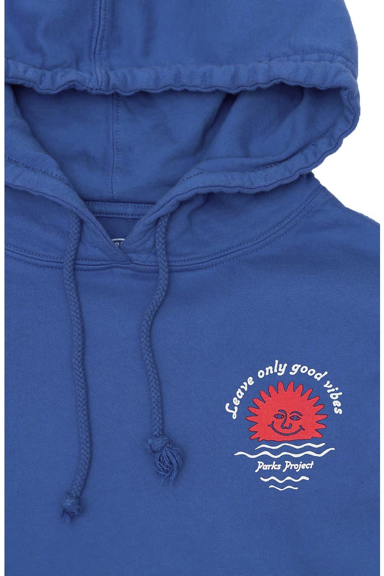 Men's Happy Sunset Graphic Hooded Sweatshirt, Alternate, color, BLU