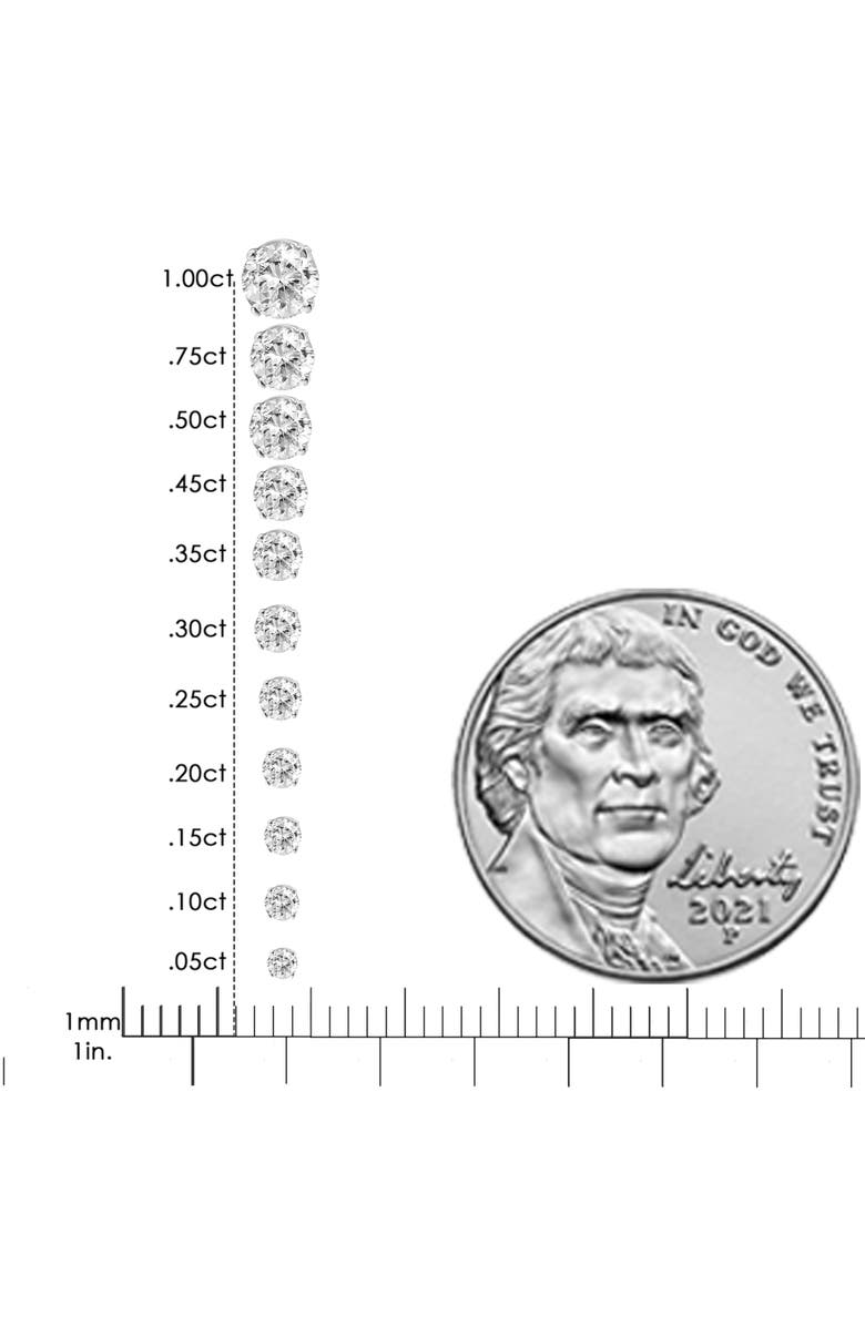 Haus of Brilliance 14K Gold 3.0 Cttw Lab Grown Diamond Solitaire Stud Earrings, Alternate, color, White