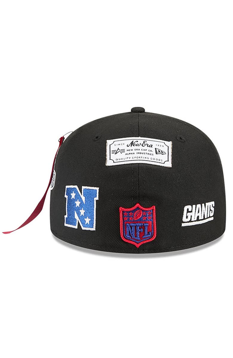 New Era x Alpha Industries Men's New Era x Alpha Industries Black New York Giants 59FIFTY Fitted Hat, Alternate, color,
