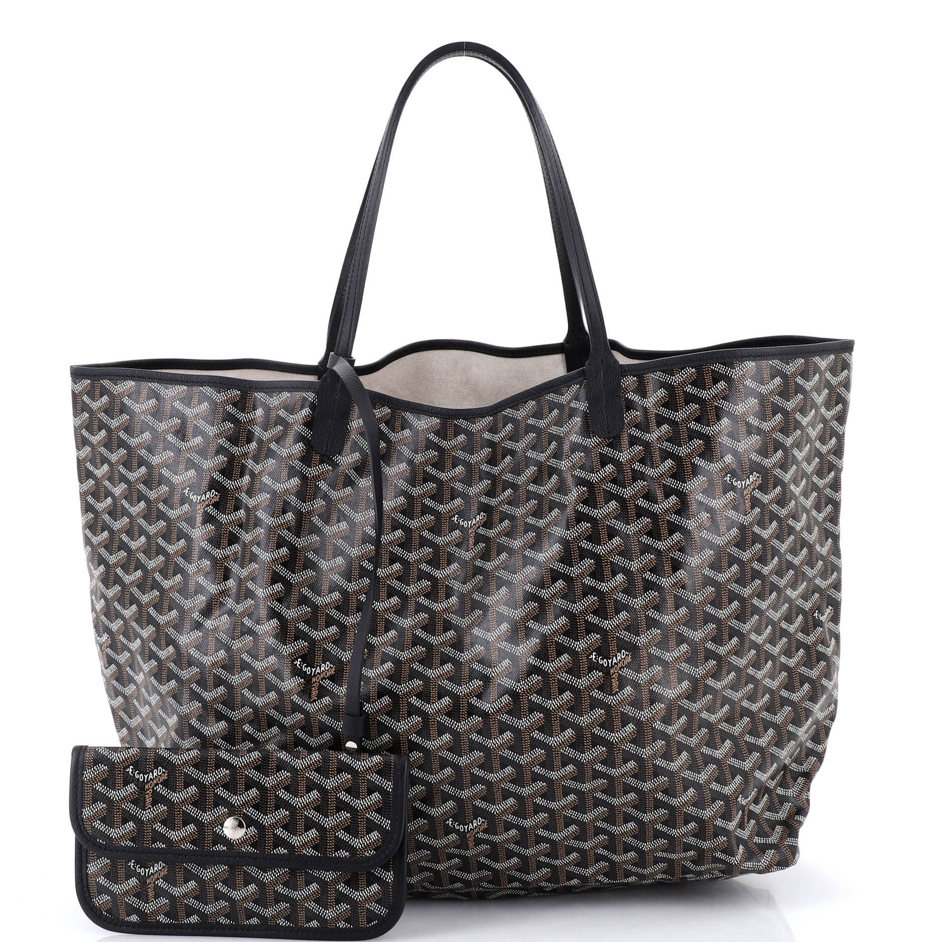 Pre-Owned Goyard Saint Louis Tote Coated Canvas GM, Alternate, color, Black