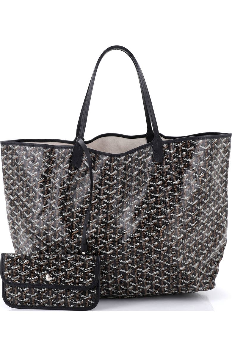 Pre-Owned Goyard Saint Louis Tote Coated Canvas GM, Alternate, color, Black