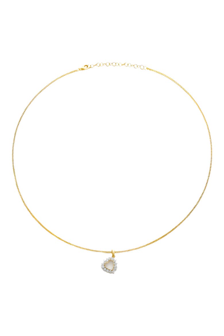 The Marie Heart Pendant Necklace, Main, color, GOLD