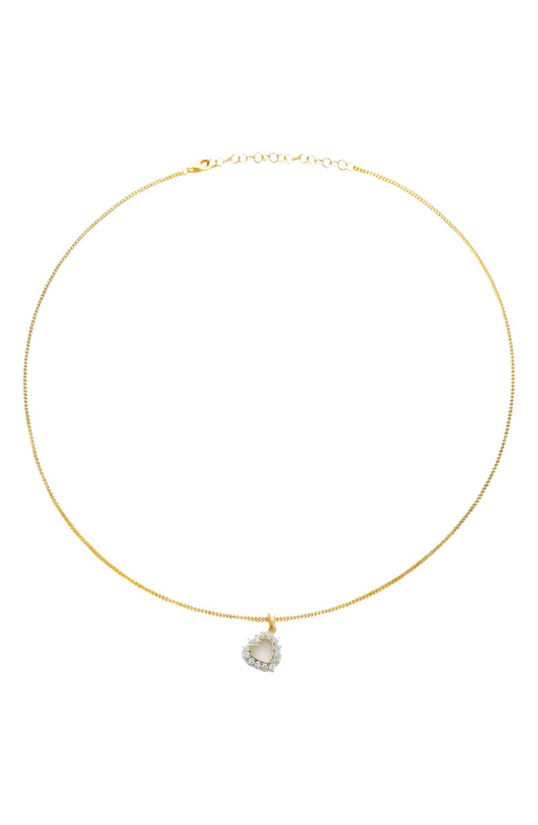 The M Jewelers The Marie Heart Pendant Necklace, Main, color, Gold